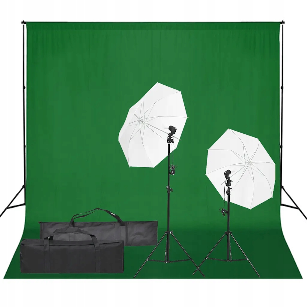 Zestaw Fotograficzny Studyjny z Lampami Tłem Softbox Statyw Parasolka