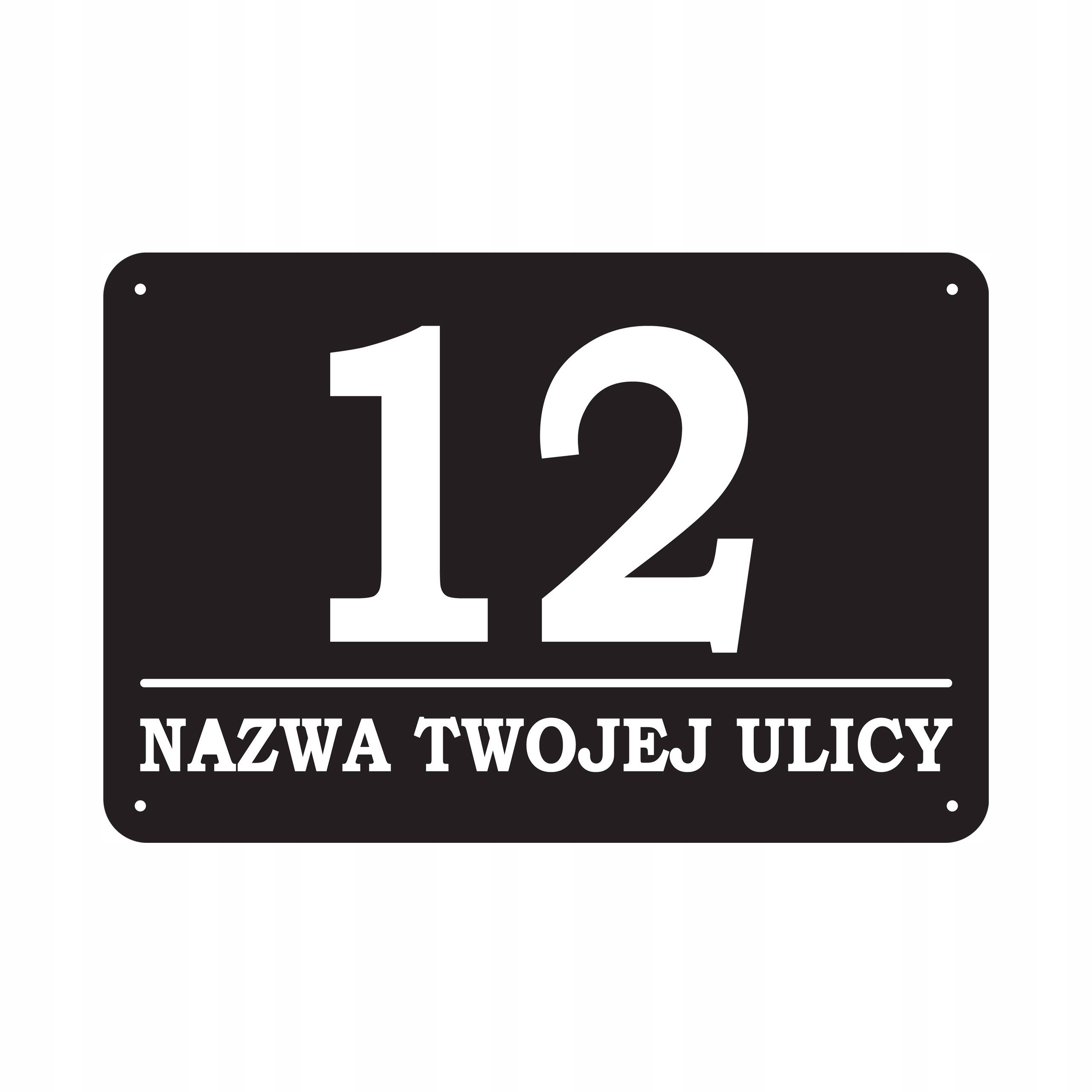 TABLICZKA ADRESOWA SZYLD NUMER DOMU - METALOWA