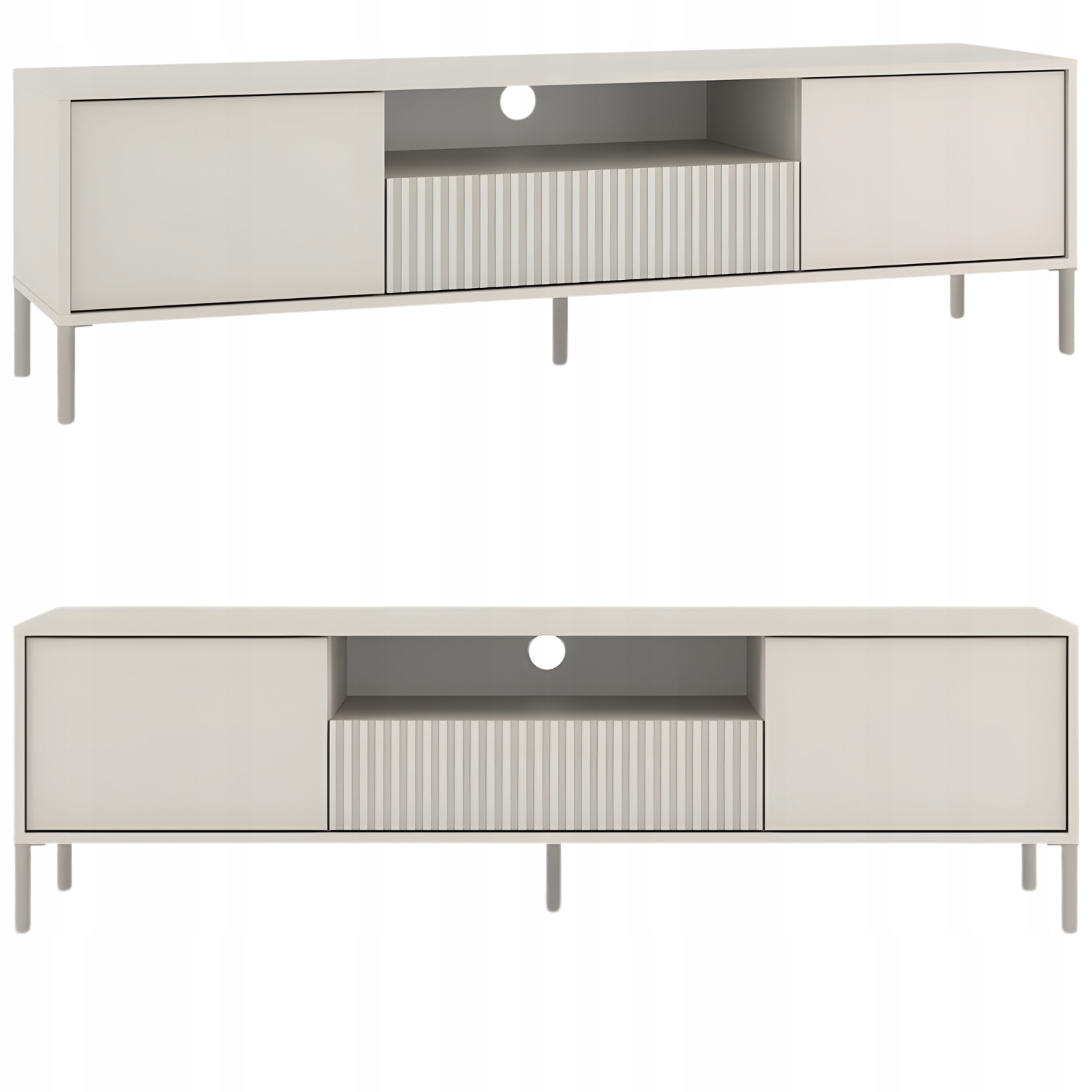 SZAFKA RTV 160 CM RYFLOWANY FRONT KASZMIR STOJĄCA SZAFKA POD TV TELEWIZOR