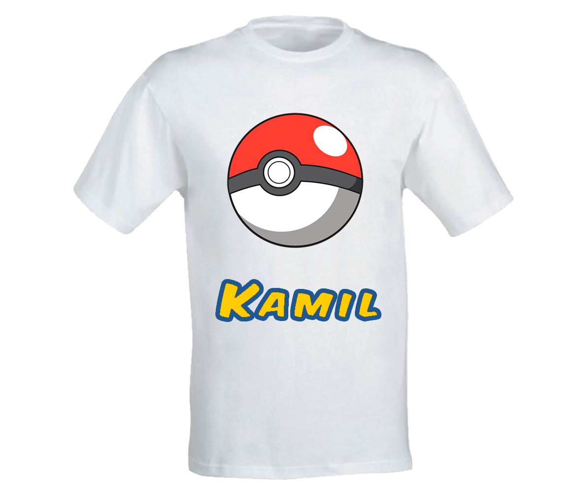 

Koszulka T-shirt Pokemon PokeBall Imię 128