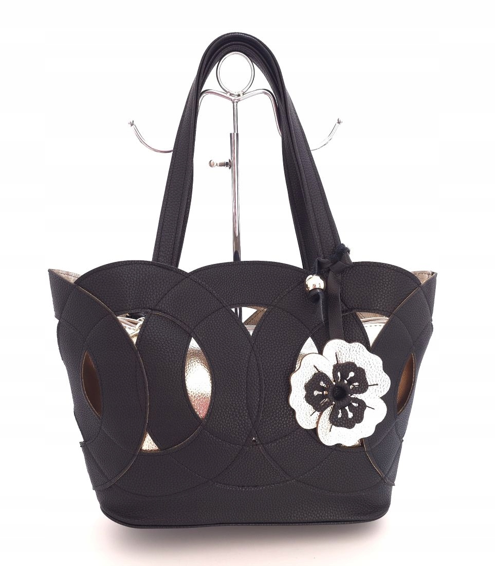 Černá dámská shopper kabelka přes rameno 2v1 Carla Berry CB21