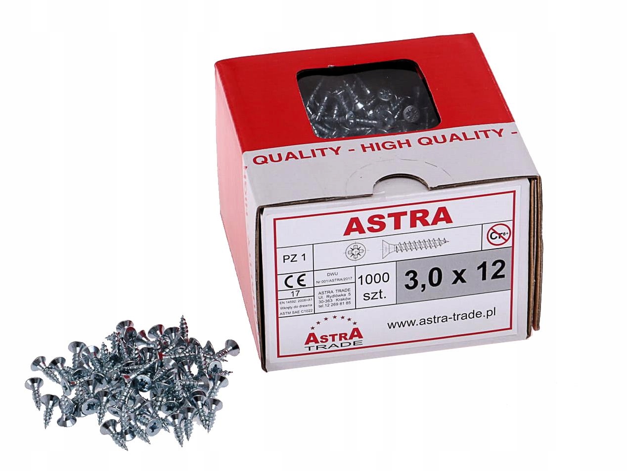 

Wkręt 3X12 /1000 Szt/ Astra