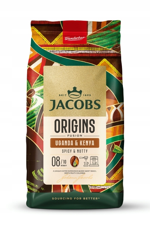 Jacobs Origins Fusion Uganda&amp;Keňa Káva zrna 1kg