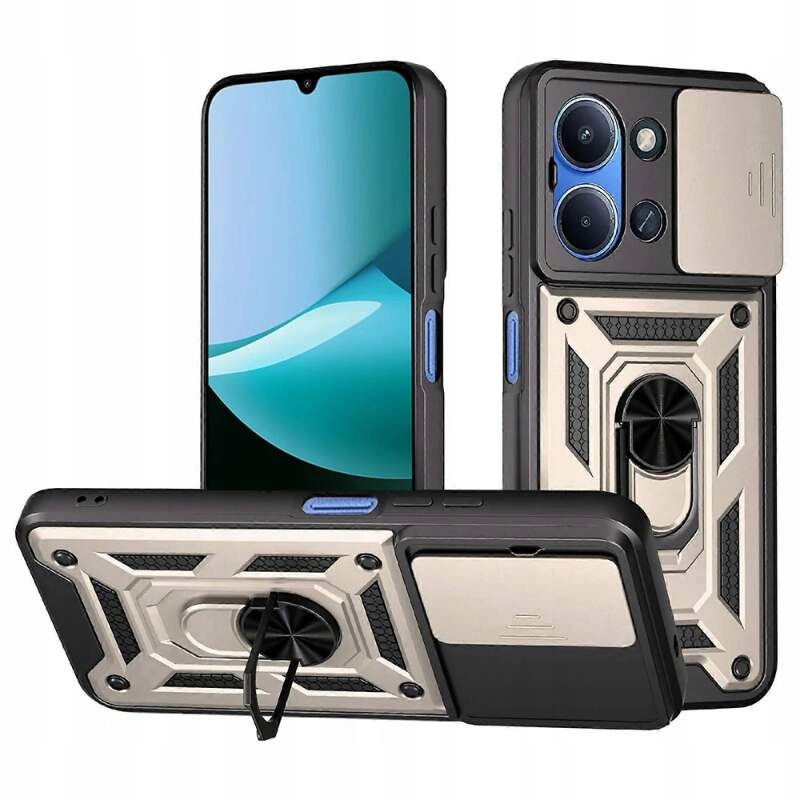 Techsuit CamShield, Etui z osłoną Xiaomi Redmi 15C 4G Redmi 15C 5G złote