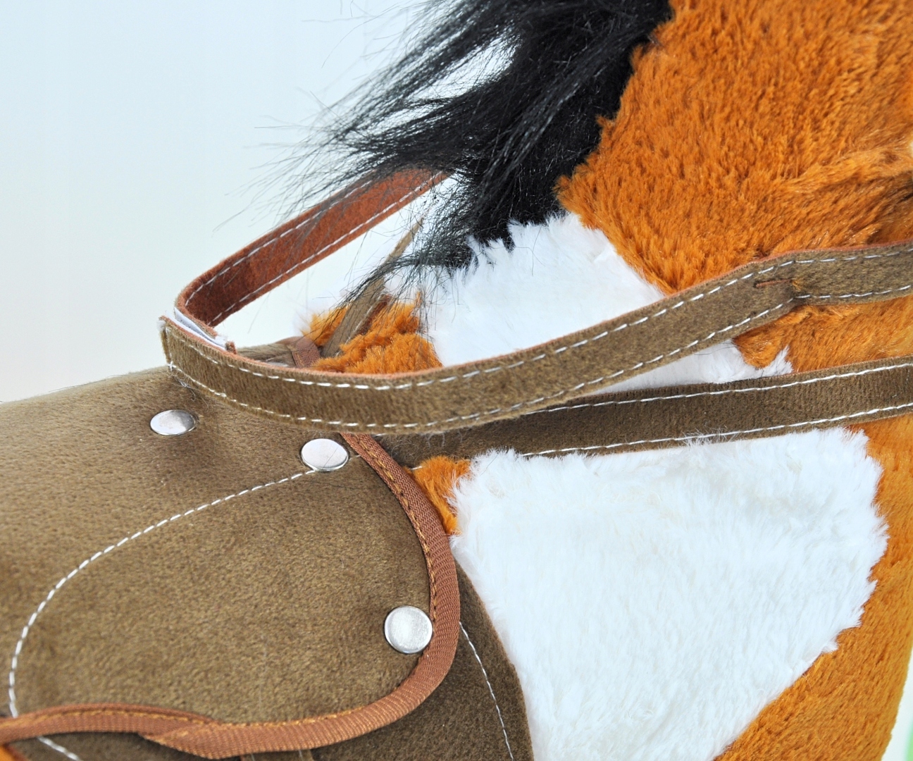 KOŃ na Biegunach Łatek Jasny Brąz Dźwiękowy Drewno Bohater brak