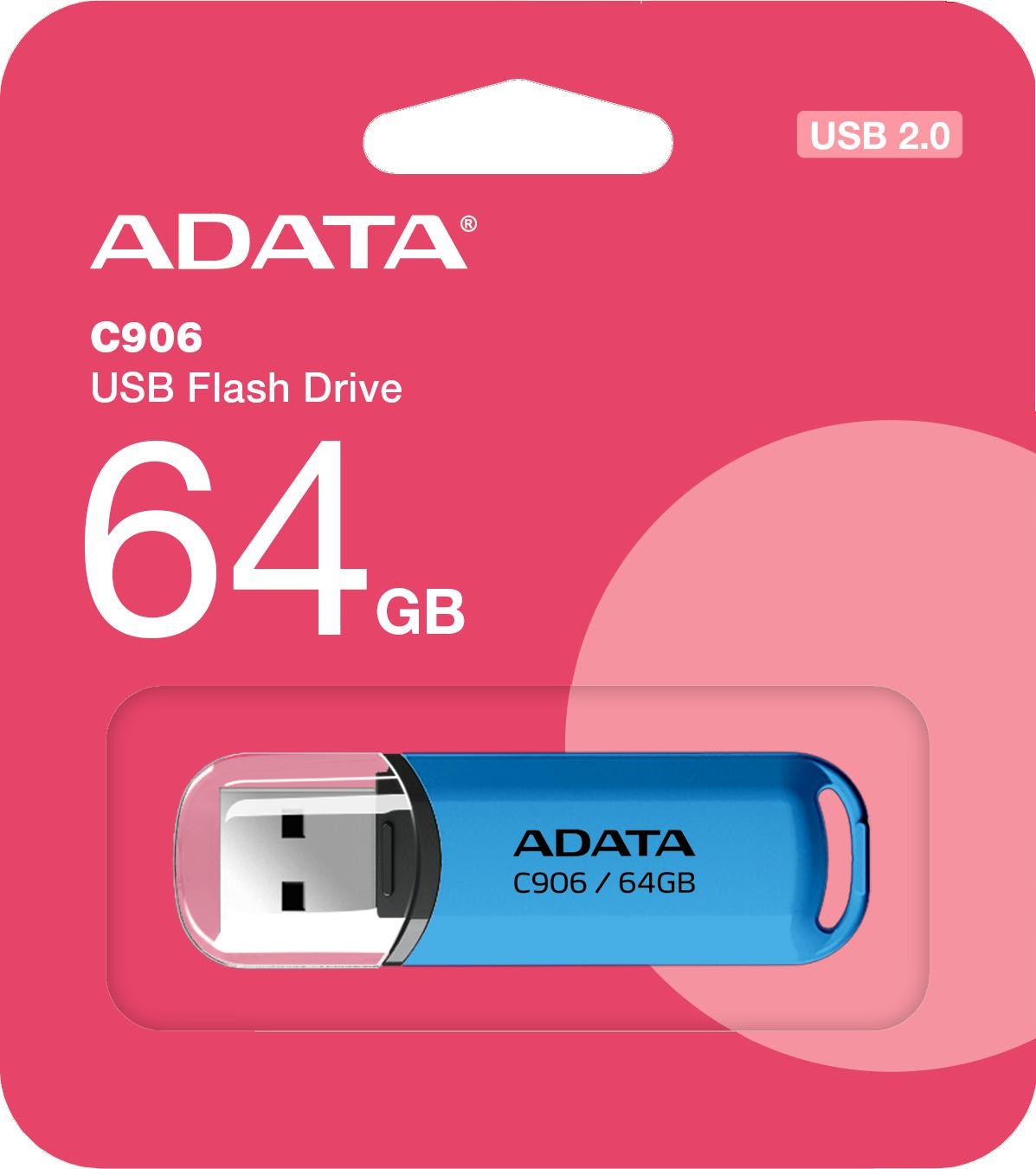 AdataPendrive C906 64GB USB2.0 niebieski