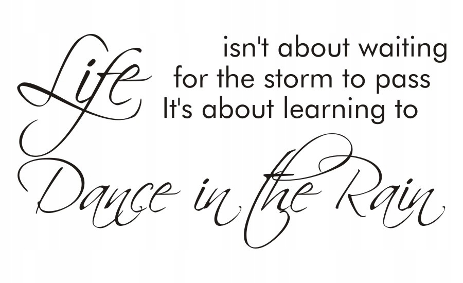 

Napis na ścianę, naklejka - Life isn't about... 36