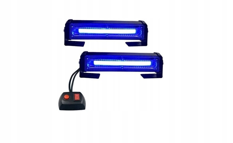 ŚWIATŁO OSTRZEGAWCZE STROBOSKOP DO SAMOCHODU 2x 3COB NIEBIESKI JEEP QUAD Producent części YDI
