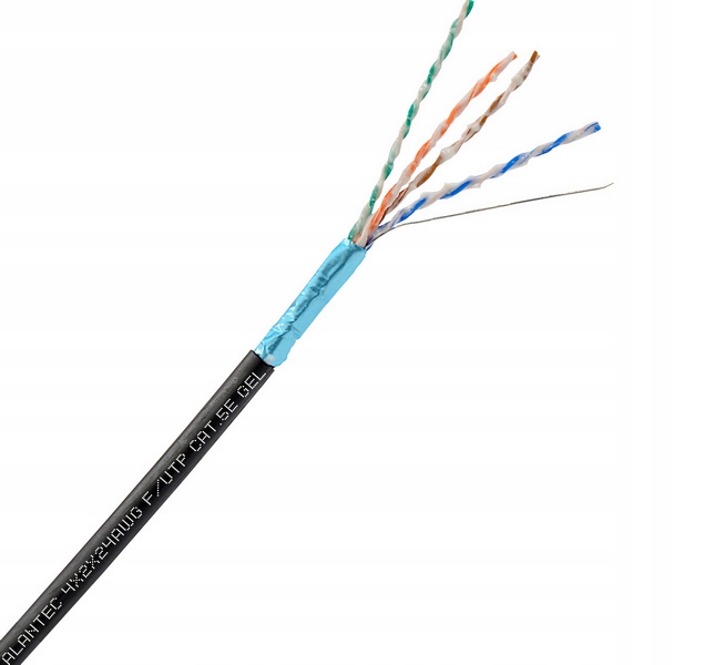 

Kabel przewód skrętka Ftp 5e żelowany Ziemny metry