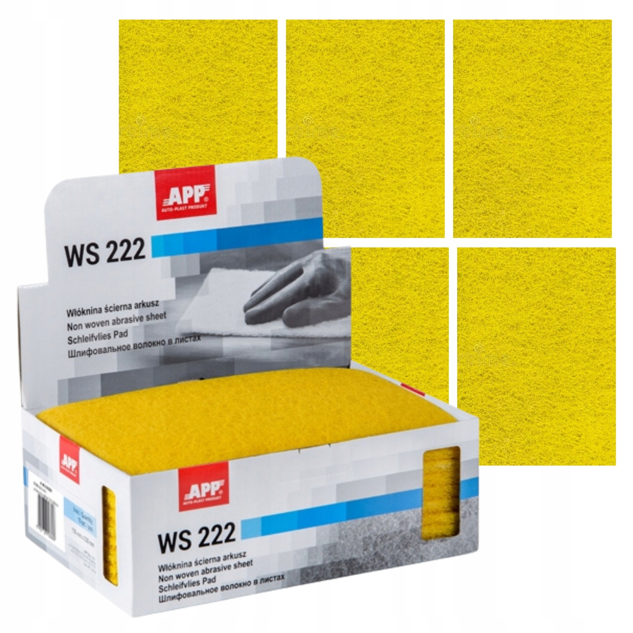 Włóknina ścierna papier 150 x 230 gradacja 1000 1200 App żółta 5szt