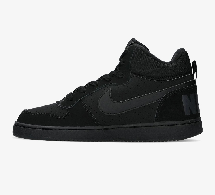 Buty młodzieżowe sportowe czarne Nike Court Borough Mid 839977-001 r. 38
