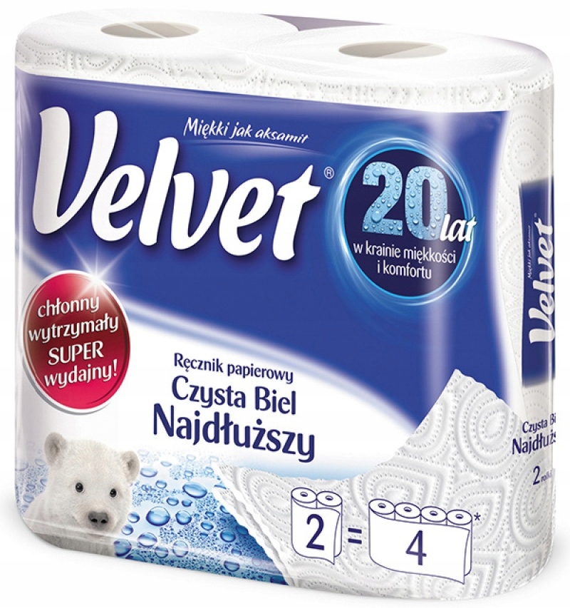 

Ręczniki w roli białe papierowy celuloza czyściwo