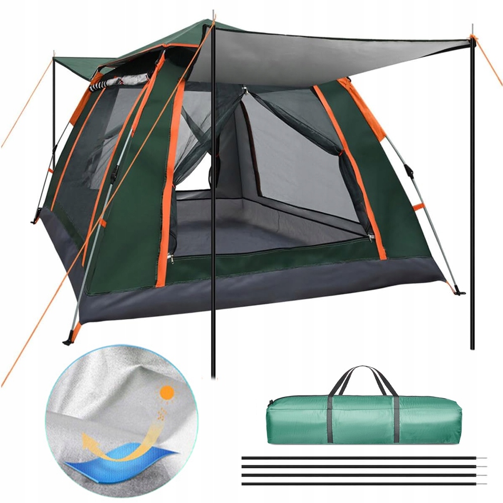 Namiot 4 Osobowy Automatyczny Samo Rozkładający Się Duży 205CM Wodoodporny