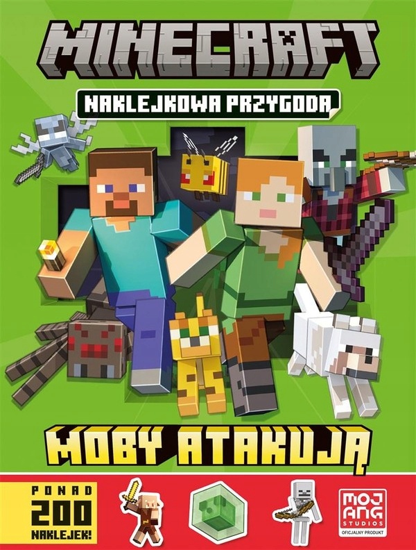 

Minecraft Naklejkowa przygoda Moby atakują