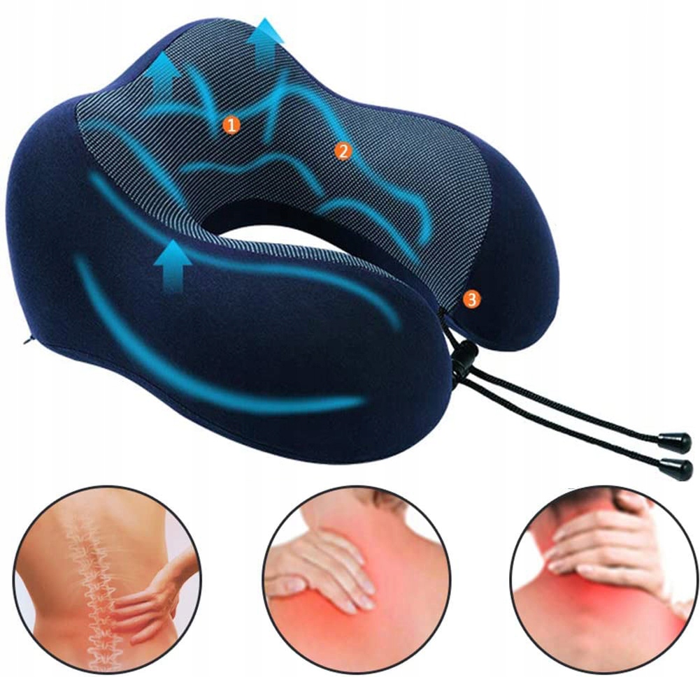 PODUSZKA PODRÓŻNA TURYSTYCZNA ROGAL NA SZYJĘ ZAGŁÓWEK DO SAMOCHODU MEMORY Model EB388