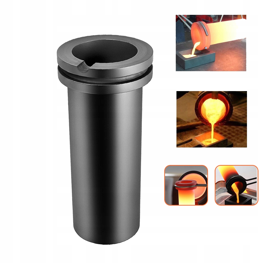 3KG Grafitový Kelímek Kelímek na tavení kovů Grafitový odlévací
