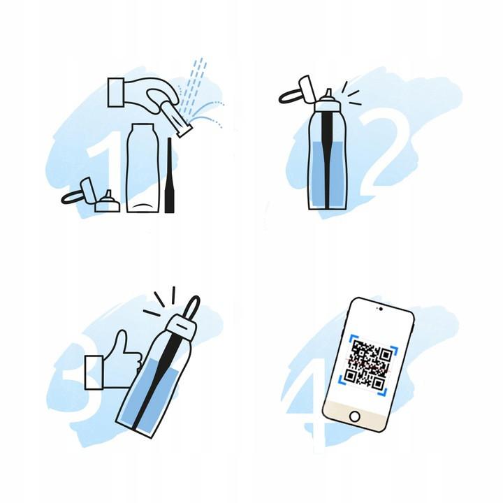 Palack Dafi Solid 0,5l by Joanna Krupa cappuccino + 1x Palackszűrő Alapszín bézs/barna