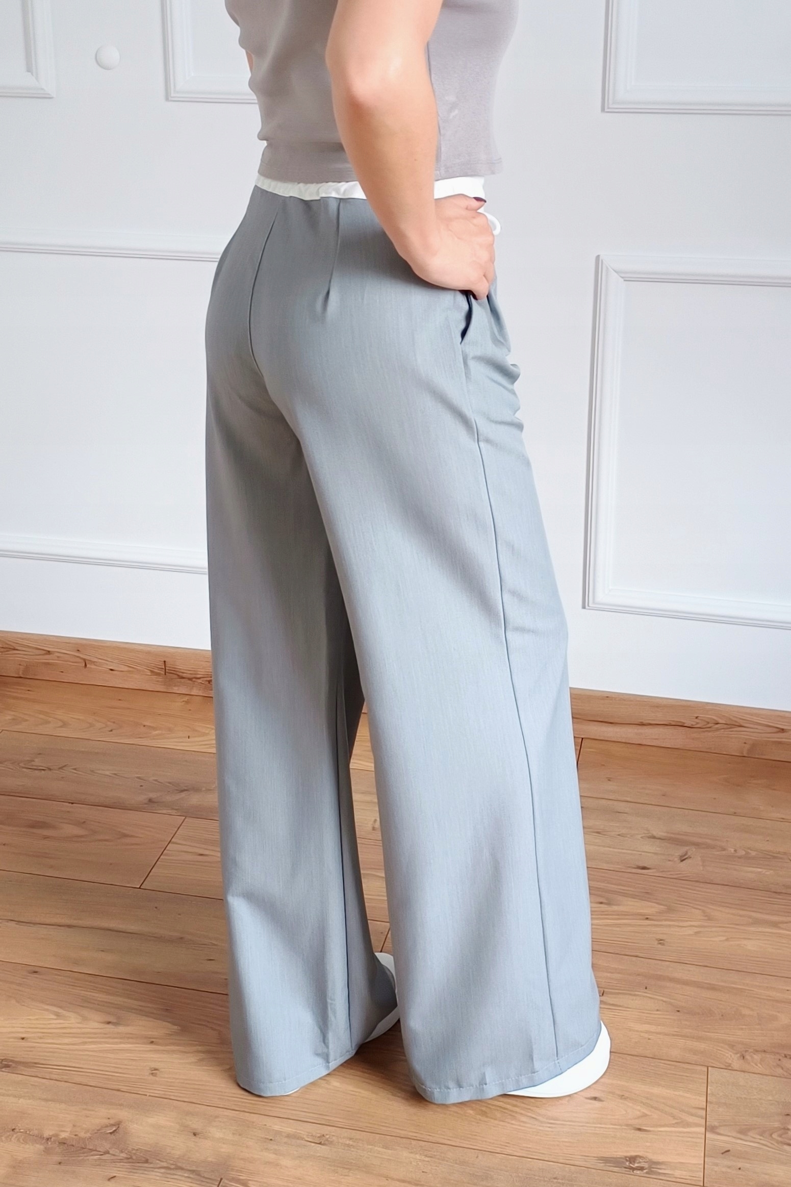 Spodnie ELEGANCKIE włoskie SZEROKIE Szwedy KOLORY uni Rozmiar uniwersalny