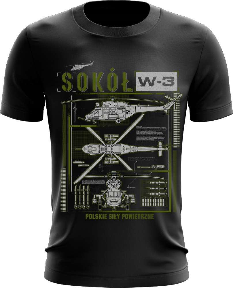 

Sokół W-3 tech koszulka ze śmigłowcem r. 3XL