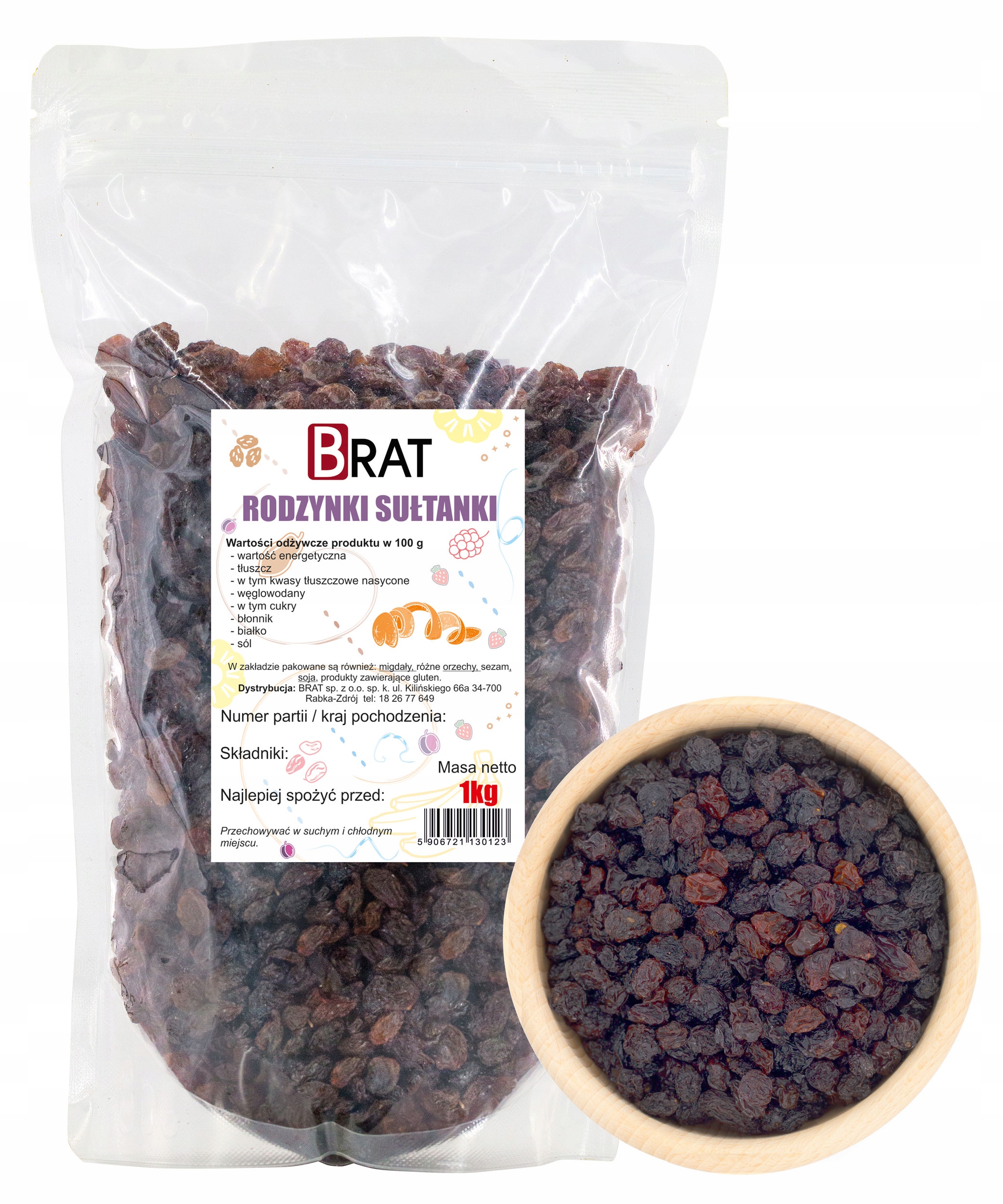 RODZYNKI SUŁTAŃSKIE 1kg Sułtanki słodkie świeże