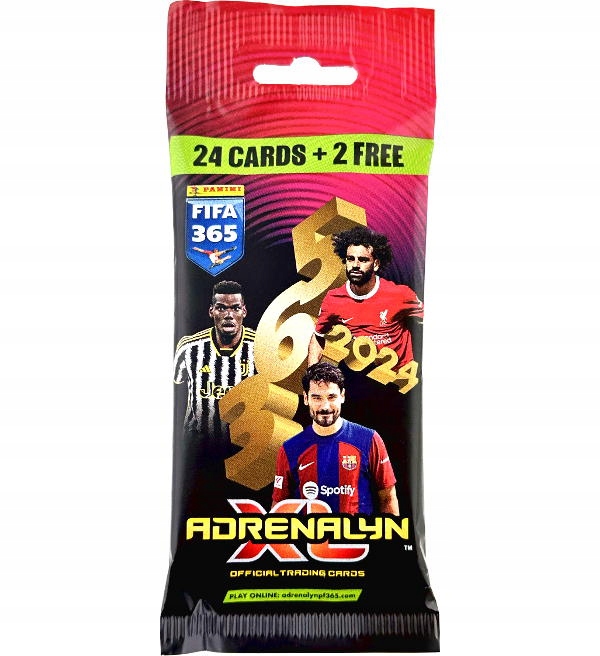 Fifa 365 2024 saszetka Fat Pack 24 karty piłkarskie 2 karty bonusowe
