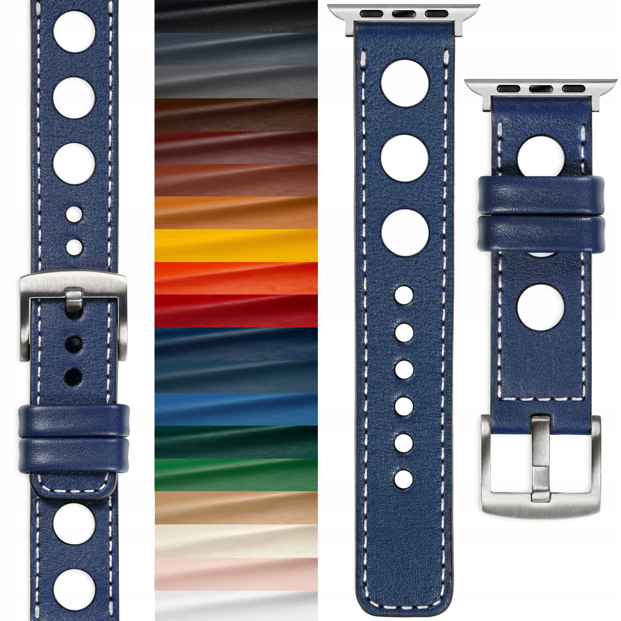 Kožený řemínek pro Apple Watch 10 9 8 7 6 5 4-1 Se Ultra 49/46/45/44/42/41 mm