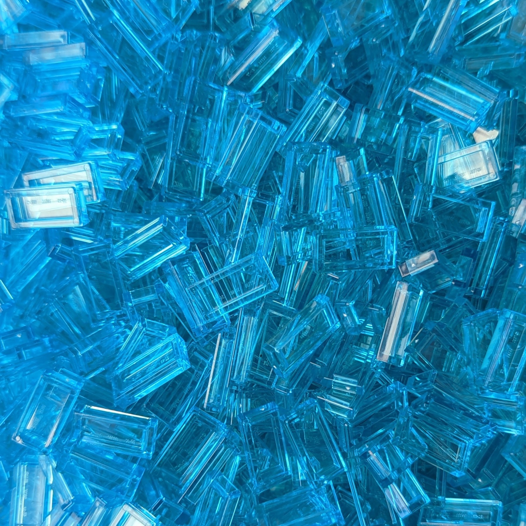 

Lego 3069b płytka 1x2 trans light blue woda 40 szt