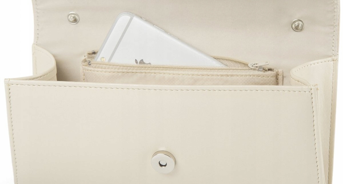 GRANATOWA KOPERTÓWKA TOREBKA WIZYTOWA SOLOME L5 ZAMSZ Stan opakowania oryginalne