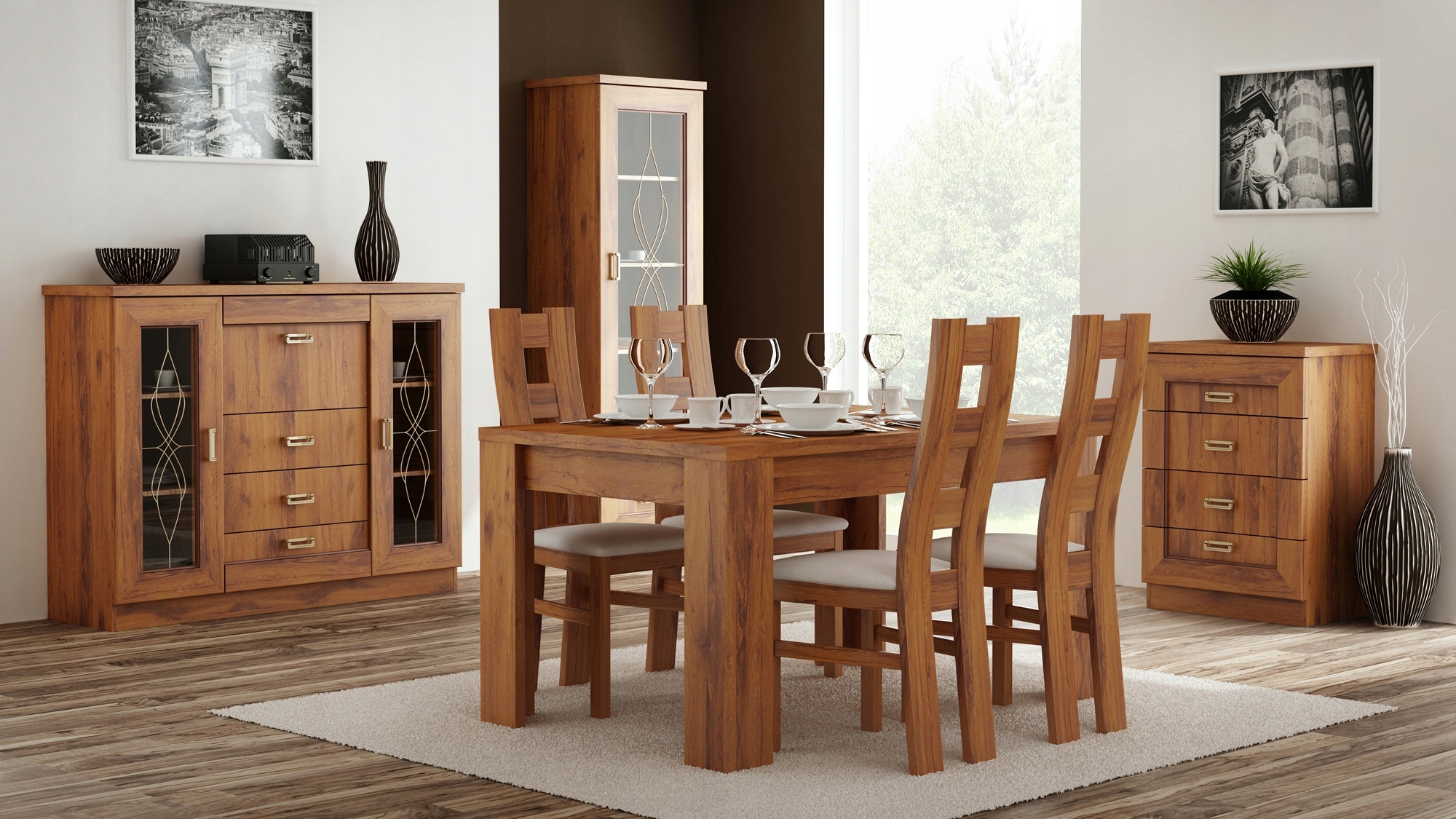 Witryna jednodrzwiowa TADEUSZ T10- 2 KOLORY Wysokość mebla 190 cm