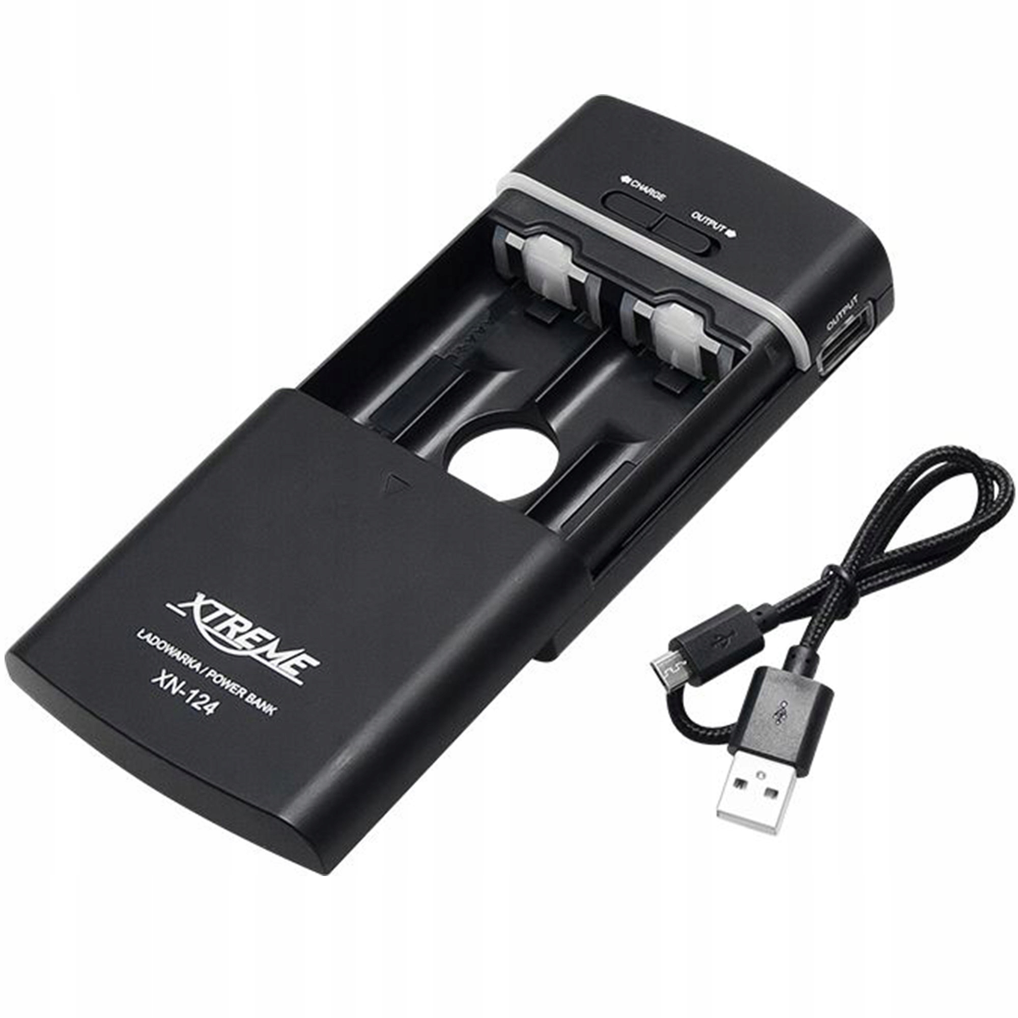 

Ładowarka Akumulatorków Aaa Aa + Power Bank 2w1