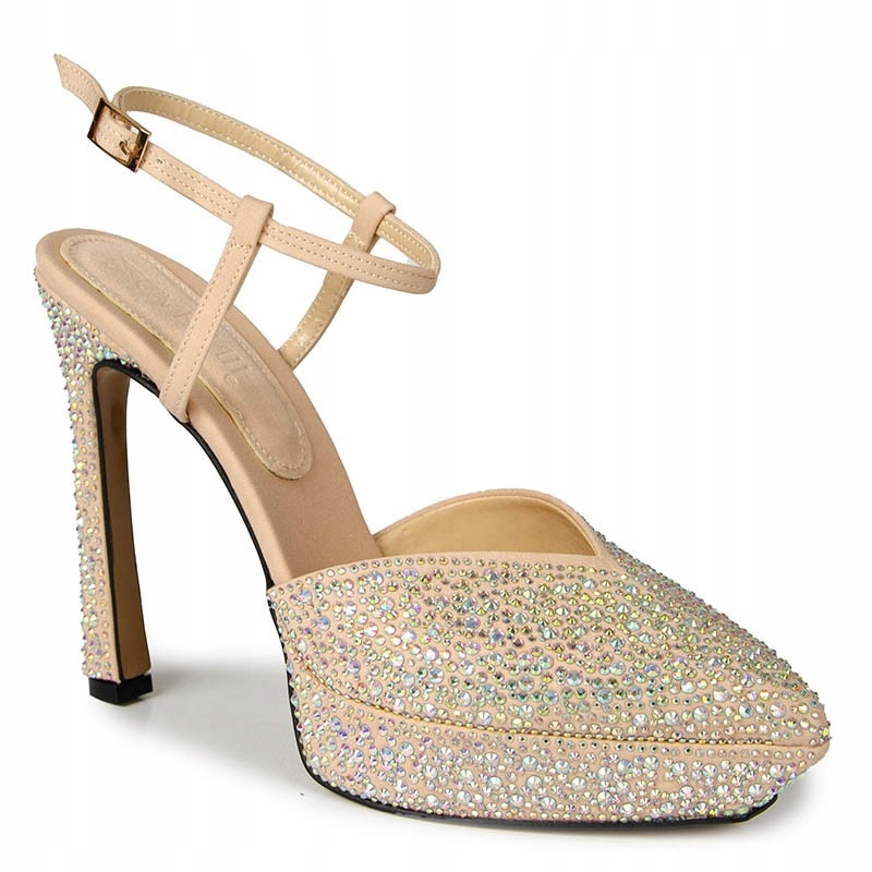 Carinii B6415 Béžové Lodičky Se Zirkony 38