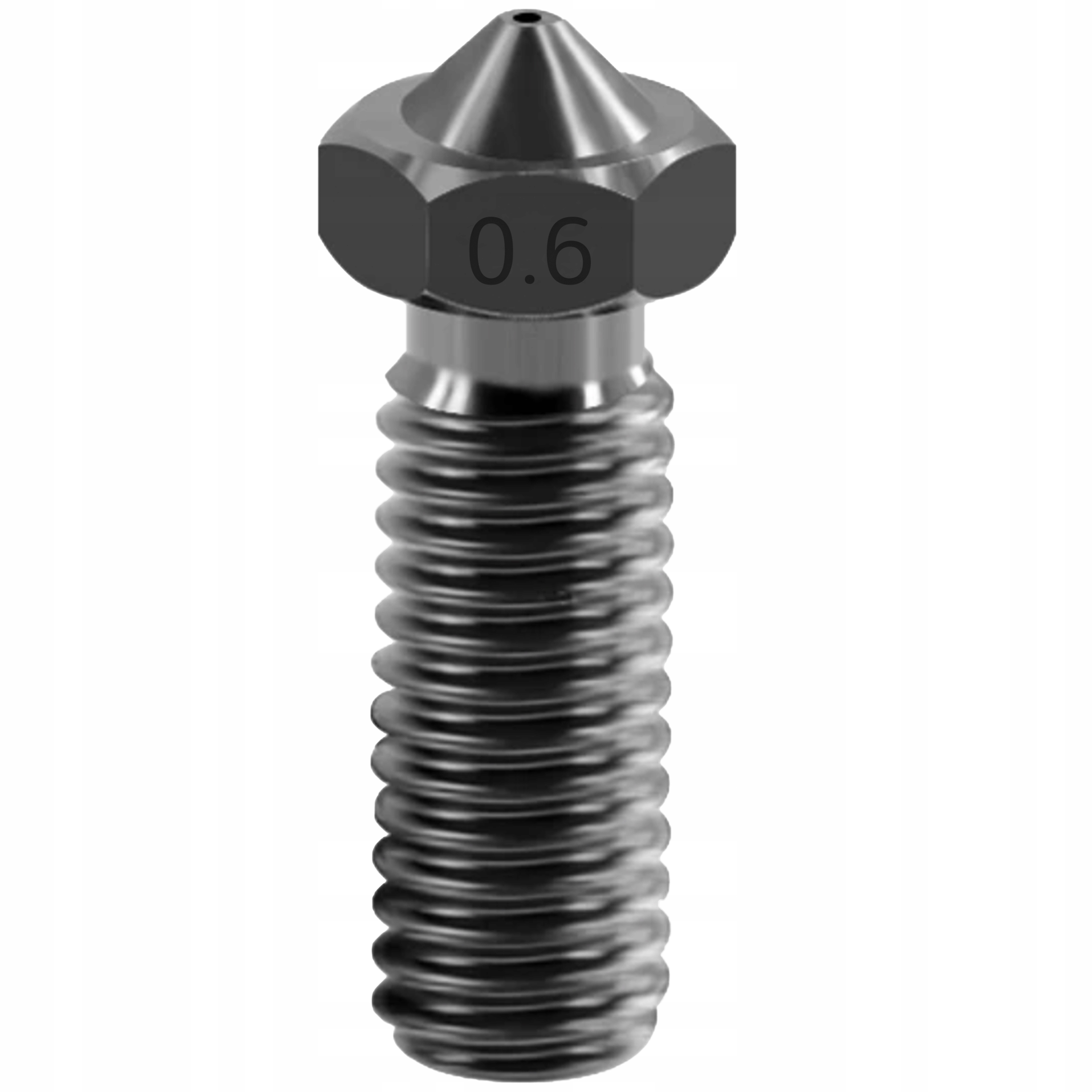 DYSZA V6 VOLCANO 0.6 mm 1.75mm STAL HARTOWANA M6