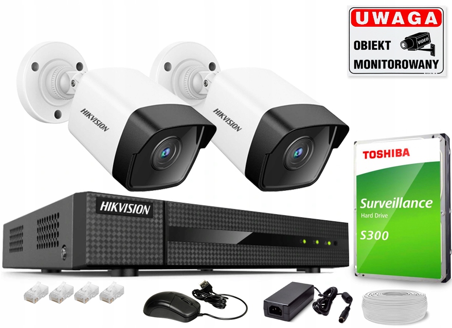 Sada pro Ip monitorování Hikvision 4Mpx 1440p IR30