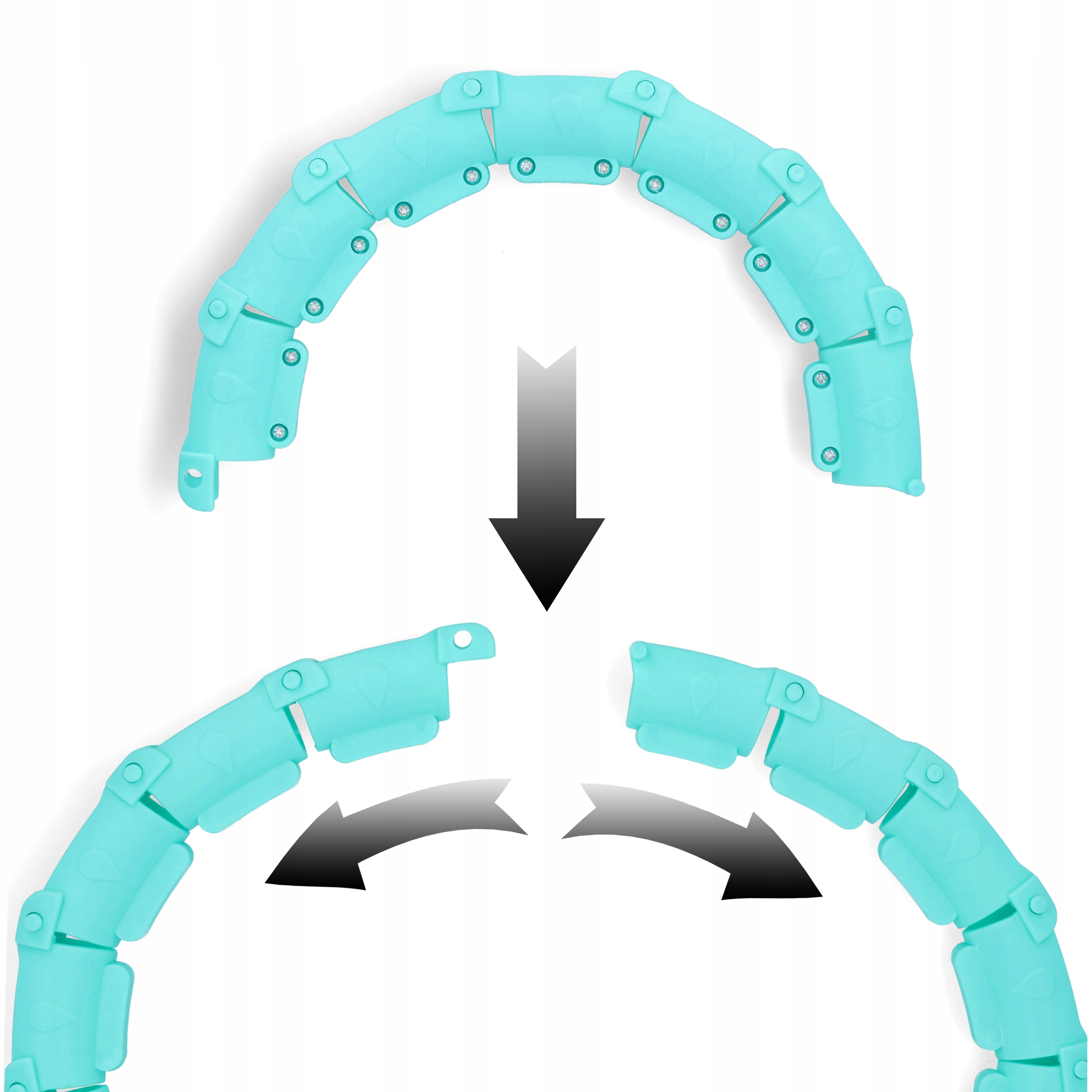 HULA HOP ODCHUDZAJĄCE Z OBCIĄZENIEM OBCIĄŻNIKIEM SMART Z WYPUSTKAMI HULAHOP Model Xtech EW-01