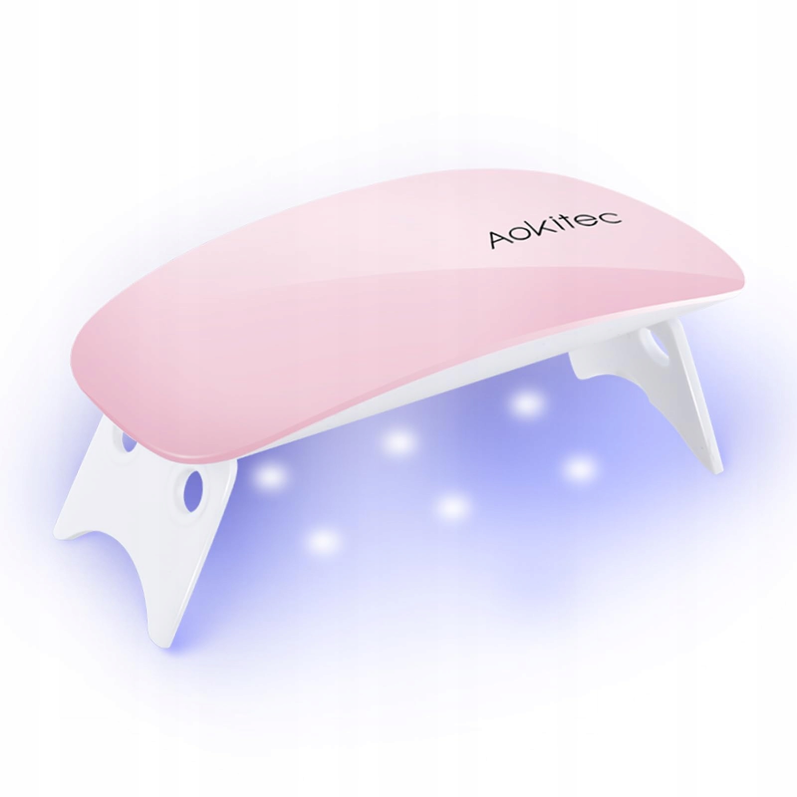 AOKITEC Mini Lampa UV LED Do Paznokci Żelowych Kompaktowa Lekka USB Różowa
