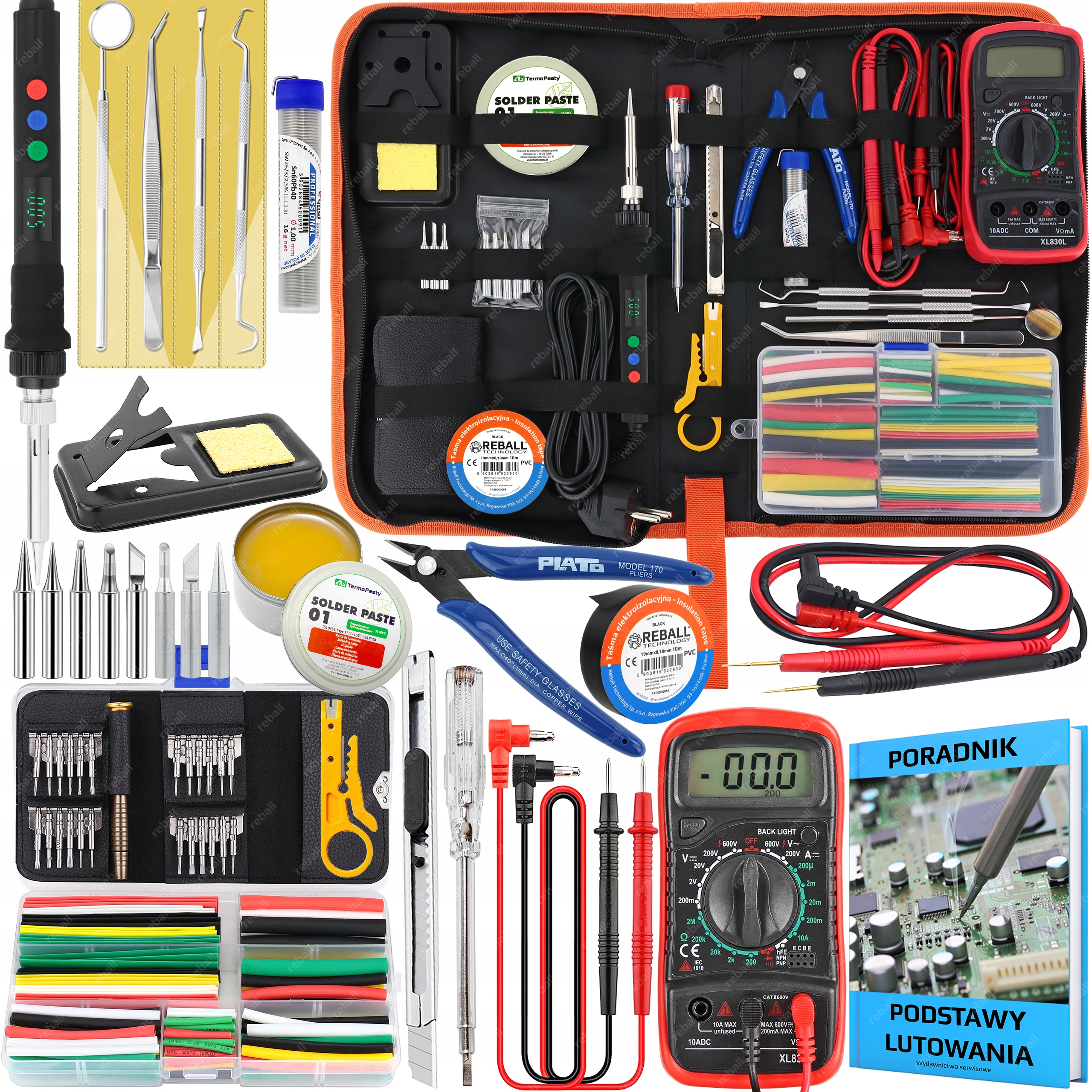 Zestaw Lutownica 120W Nowy Model Multimetr Etui 52EL Mocny Na Lata