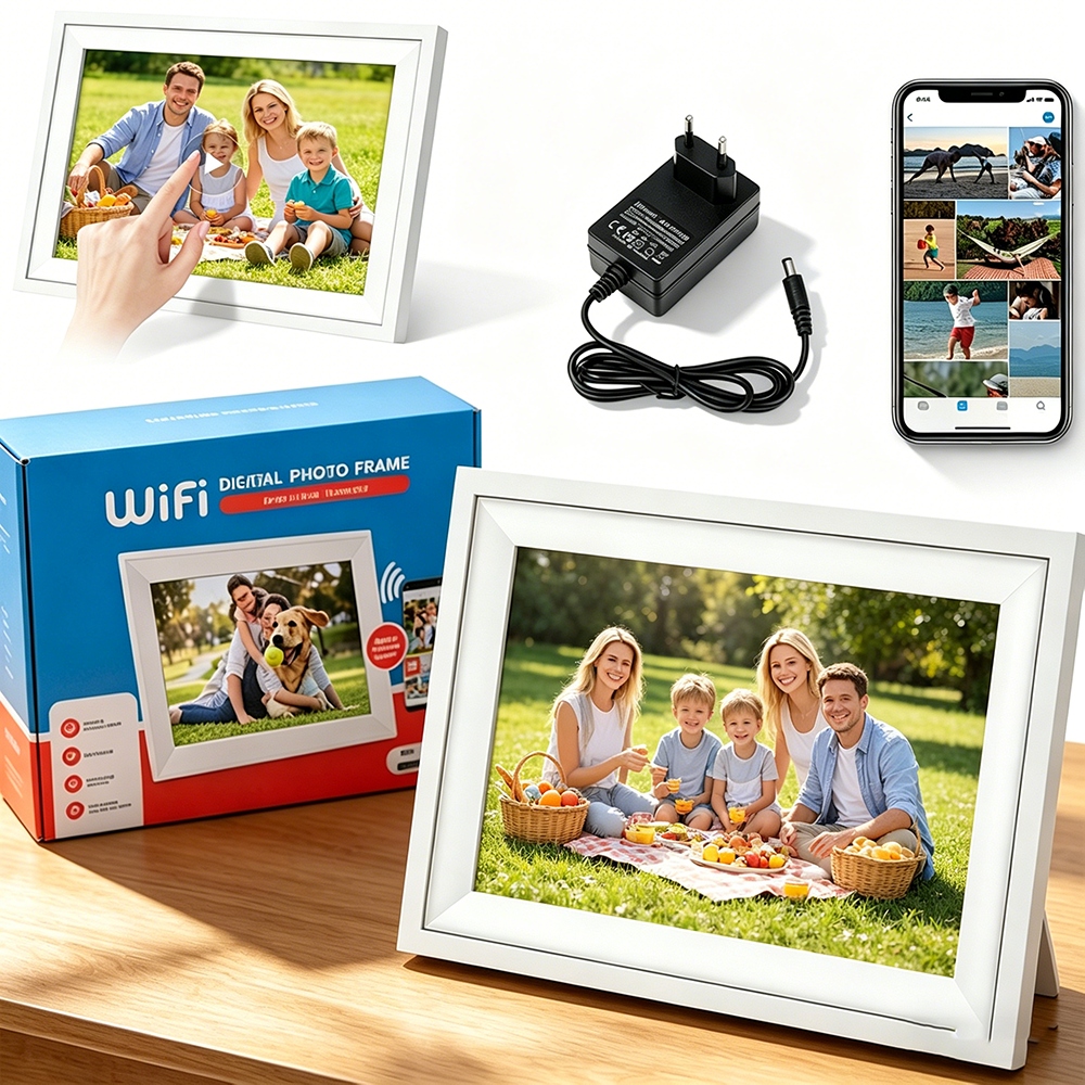 15,6PALCOVÝ Digitální Rámeček Pro Fotografie S Wi-fi Ovládáním Přes Aplikaci Full Hd