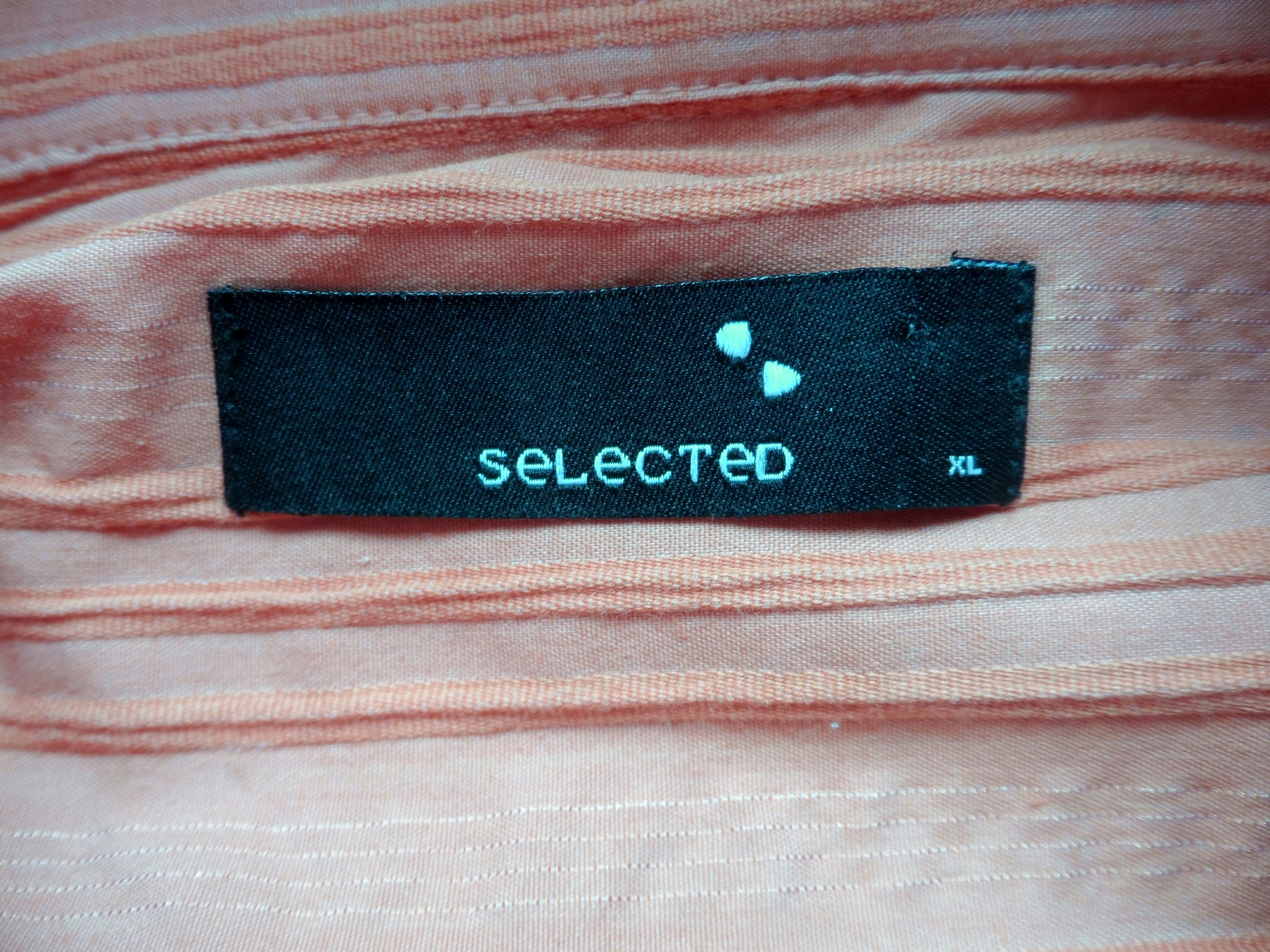 SELECTED ŁOSOSIOWA jak NOWA KOSZULA r XL= 44 lycra Odcień łososiowy