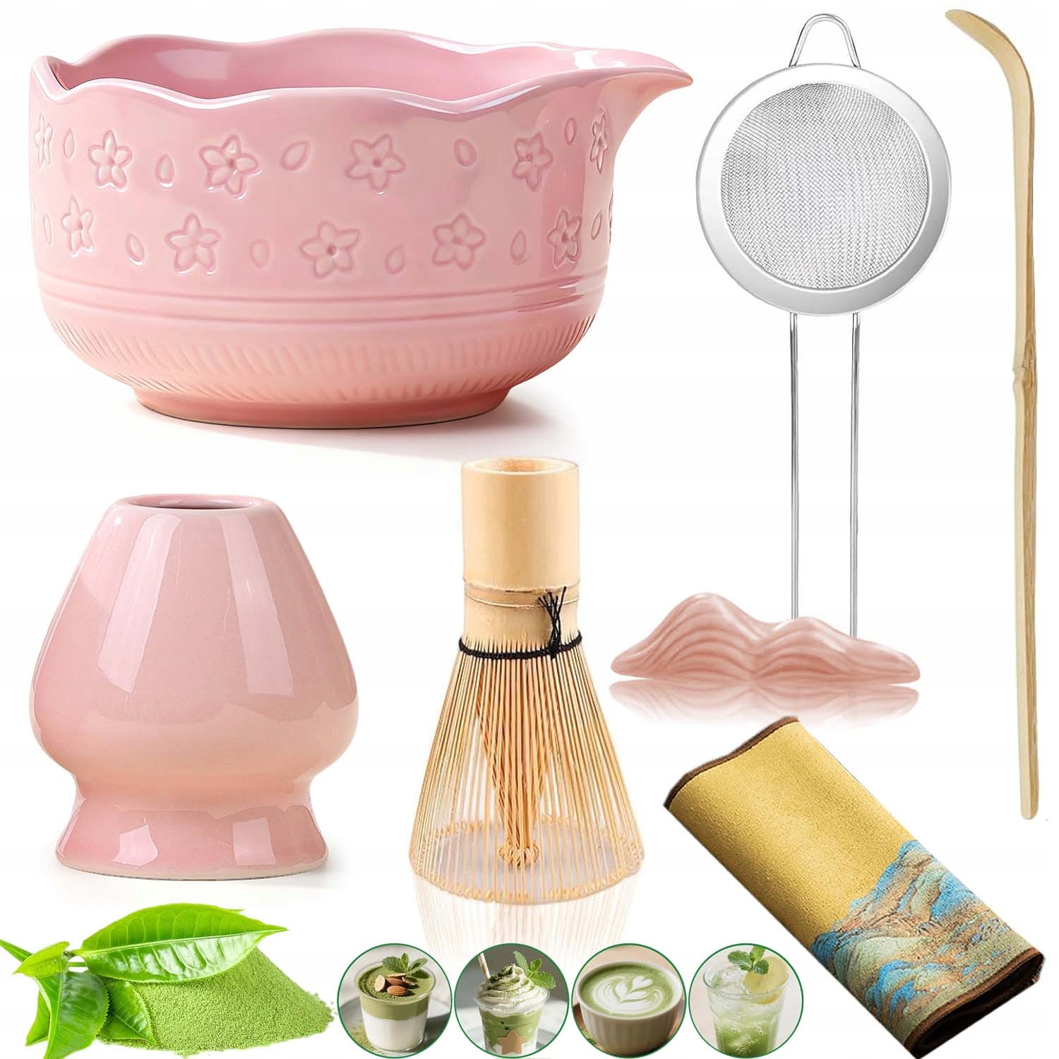 Levně Čajová Sada Matcha, Sada Metliček 7 Ks Se Šlehací Metlou Matcha 7 V 1