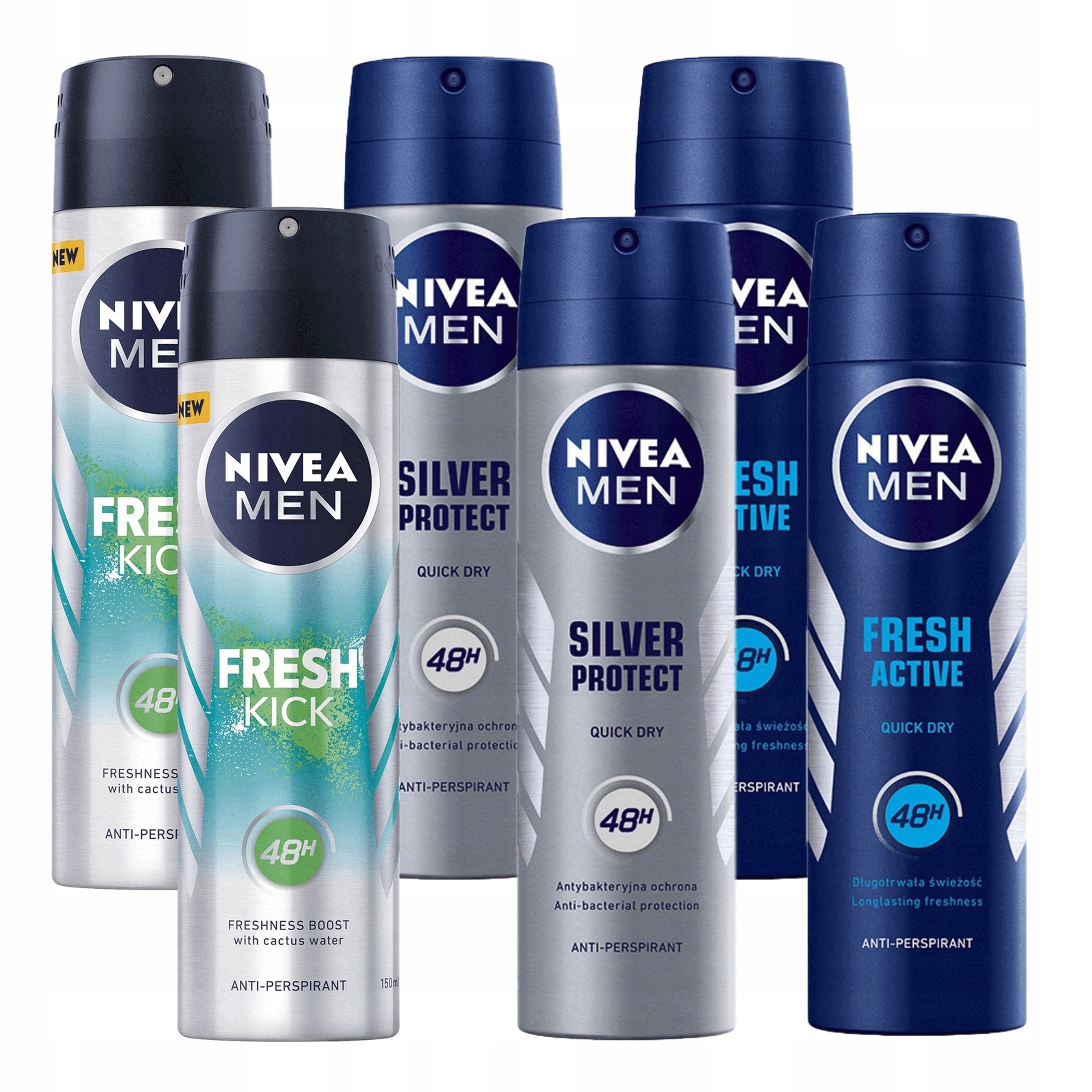 Nivea Men Pánský antiperspirant 6*150 Ml