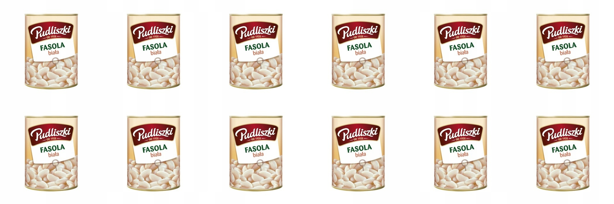 12x 400g Pudliszki Fasola biała (canellini)