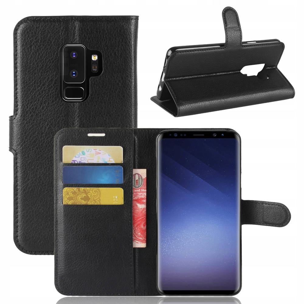

Etui Portfel Litchi, Case Do Samsung Galaxy S9+