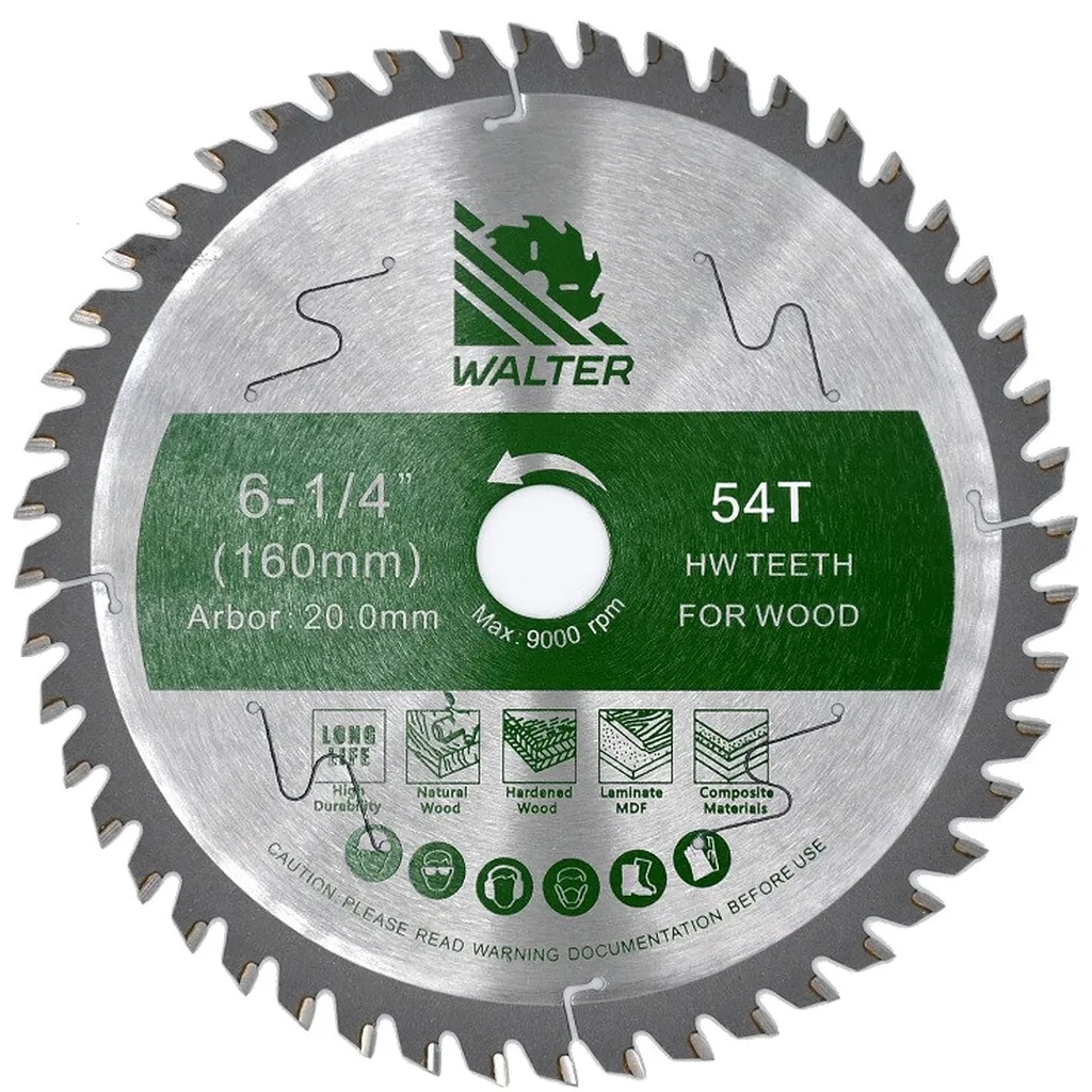 Piła tarczowa Walter 160×20 mm Z-54 – tarcza widiowa do drewna Mdf