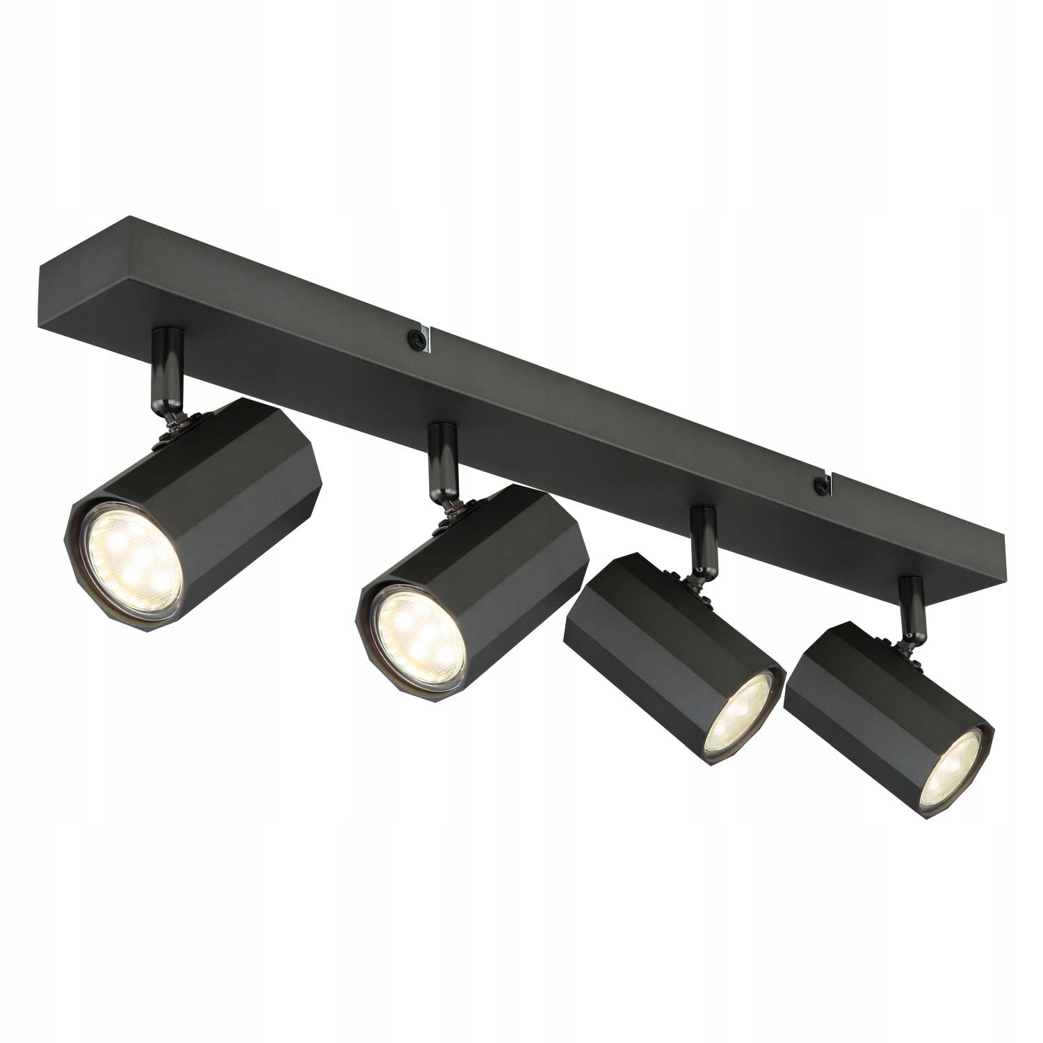 Šedý reflektor James Globo Lighting pre 4 žiarovky GU10 25W