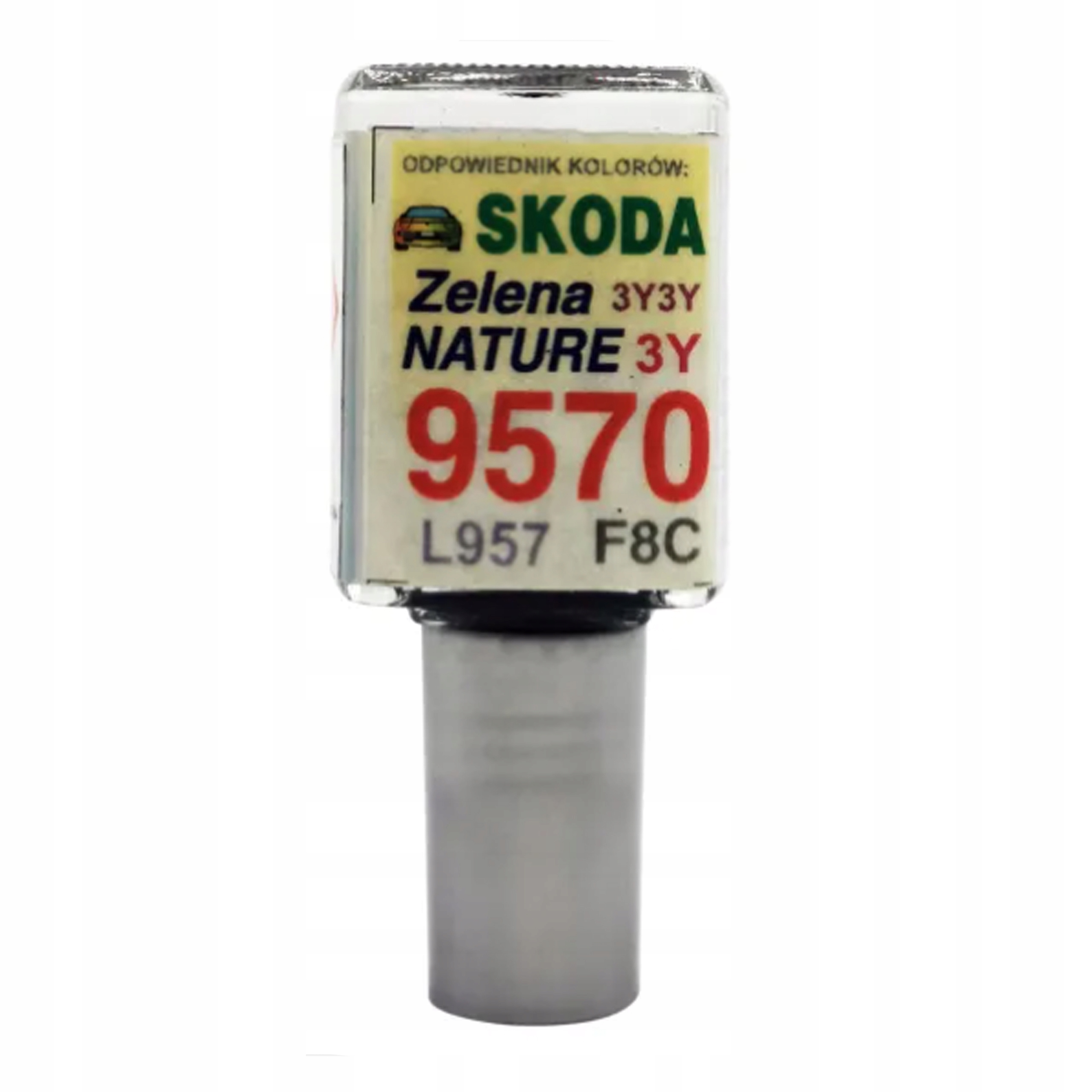 Zaprawka do rys 10ml SKODA 9570 F8C 3Y3Y ZIELONA NATUR
