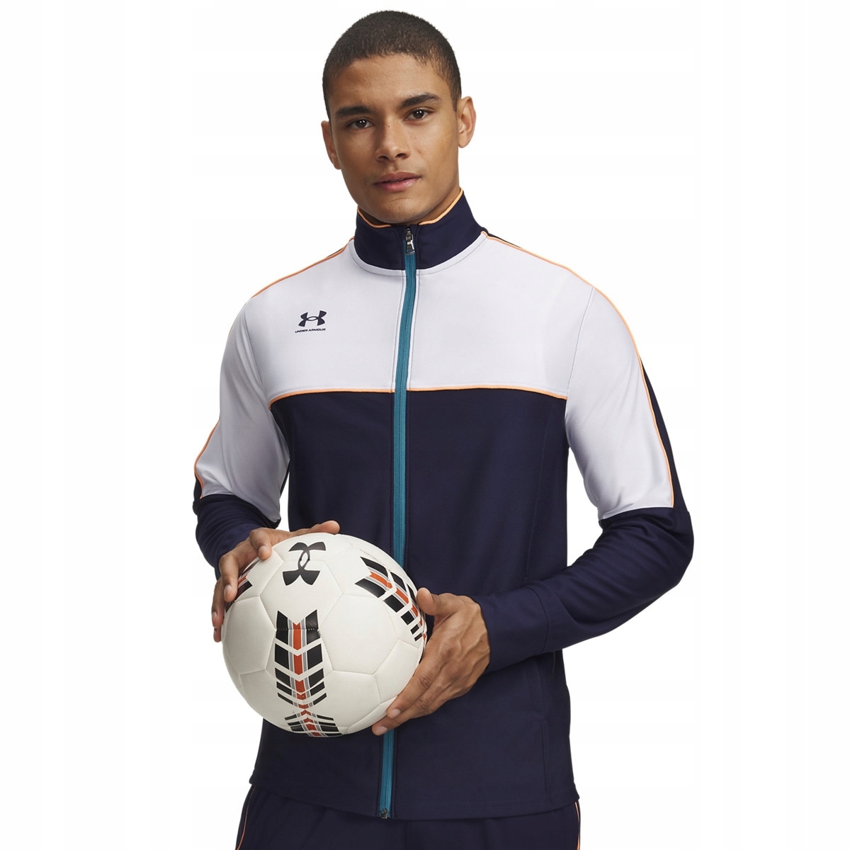 Męska bluzka piłkarska sportowa Under Armour Challenger Biały S