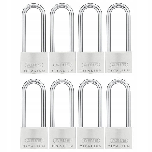 Zestaw 8 Kłódek Abus 64TI/50HB80 Titalium System Jednego Klucza