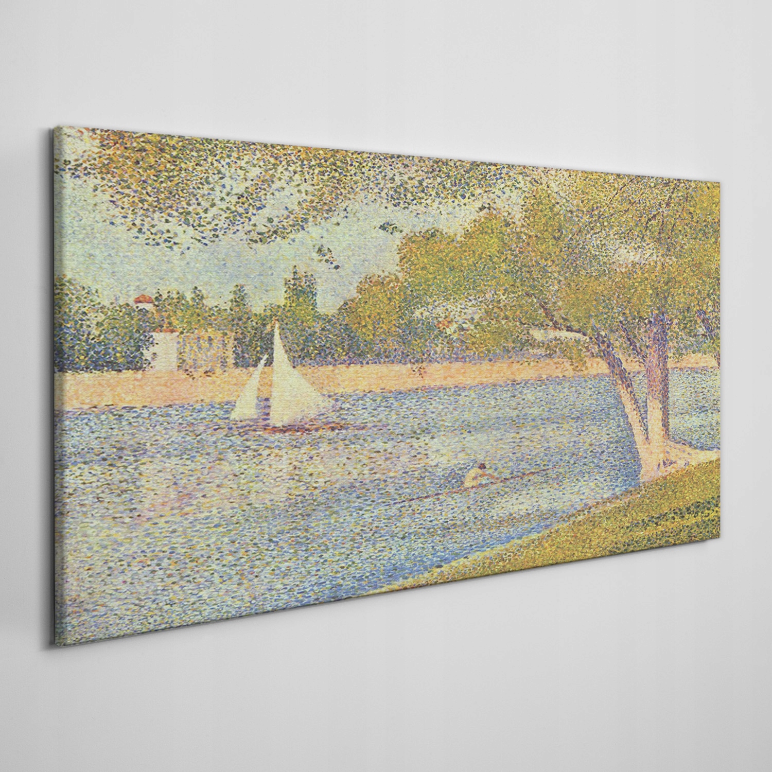 

Obraz ścienny na płótnie Sekwana łodzie 120x60 cm