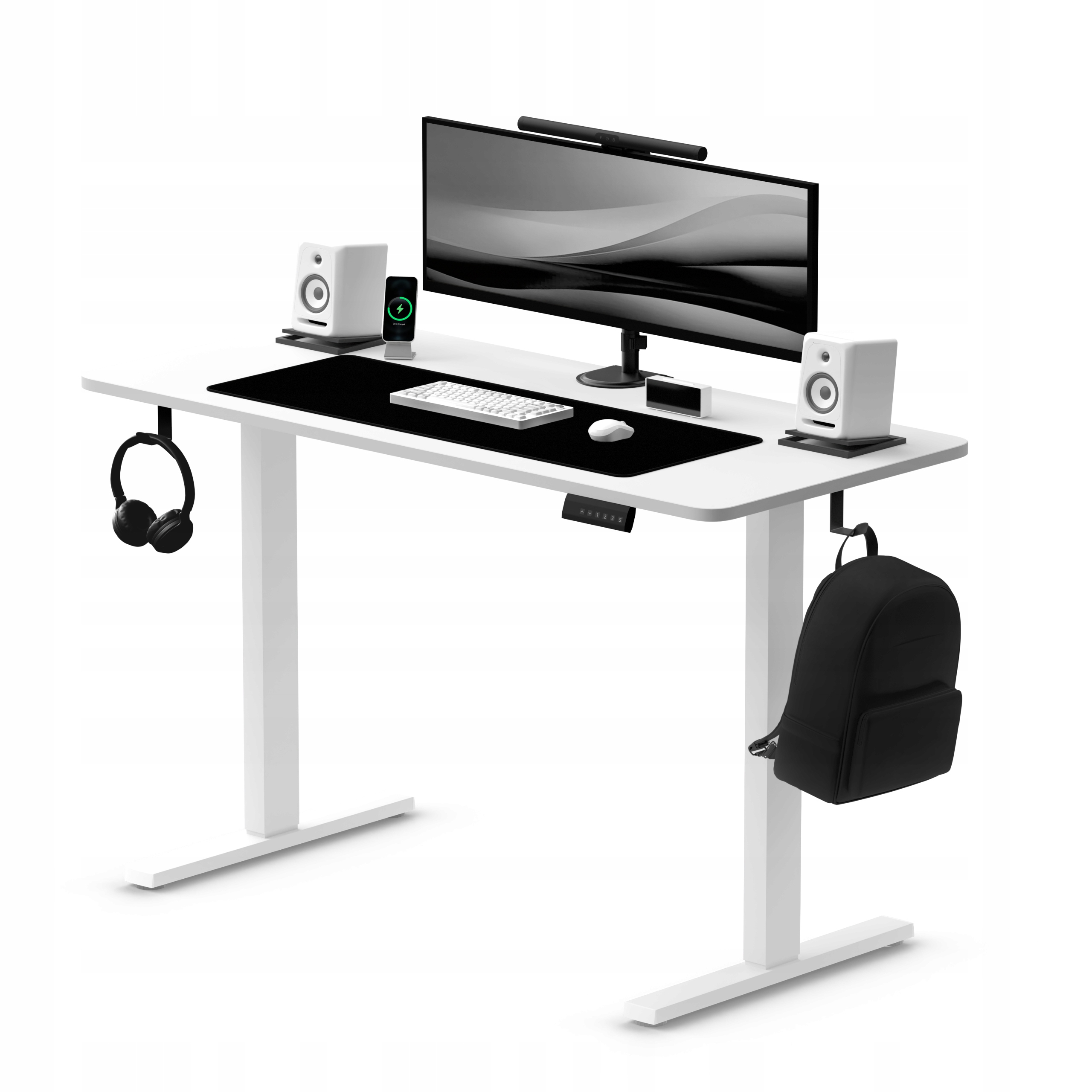 Elektrický nastaviteľný stôl Control+ 120/60 LVNSystem biely reg. 73-122