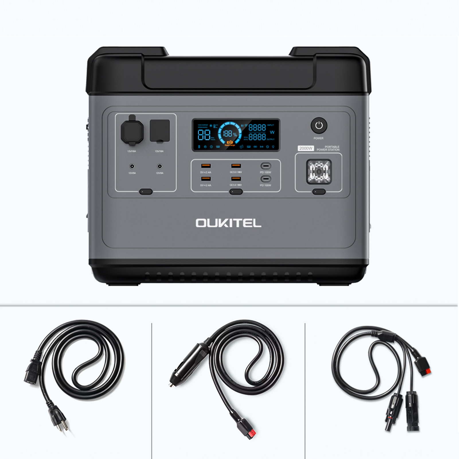 Przenośny Elektrownia 2000W POWER BANK 625000mAh Złącza USB inne